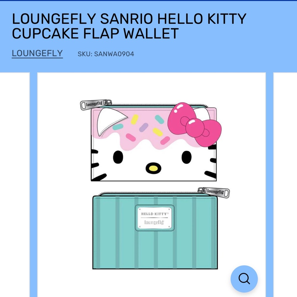 Loungefly Sanrio Hello Kitty Cupcake Wallet - Picture 4 of 7